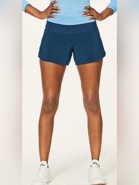 Lululemon Run Times Short II (4"), size 10, 
Night Tide